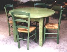 Table Ronde Pieds Carrés