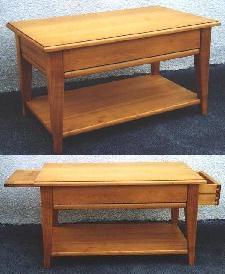 Table Basse 1 Tiroir, 1 Tirette