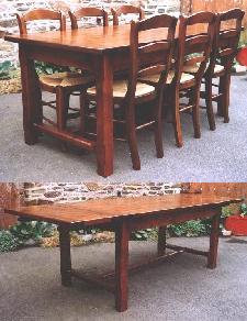 Table de Ferme 2 allonges