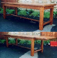 Table de Ferme 225x90 avec allonges